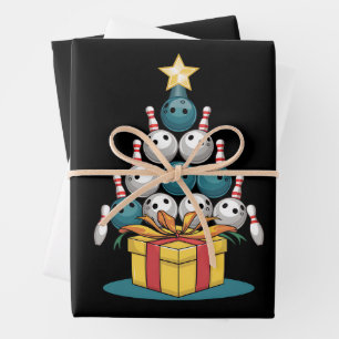 Hoja De Papel De Regalo Divertido Bowny Tree navideño ilumina regalos de N