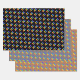 Hoja De Papel De Regalo Divertido, colorido, espectro arcoiris "¡FELIZ NAV