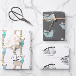 Hoja De Papel De Regalo Divertidos conjuntos de envolvimientos para Navida