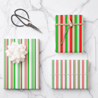Hoja De Papel De Regalo Divertidos verdes, blancos, Navidades rojos Patron