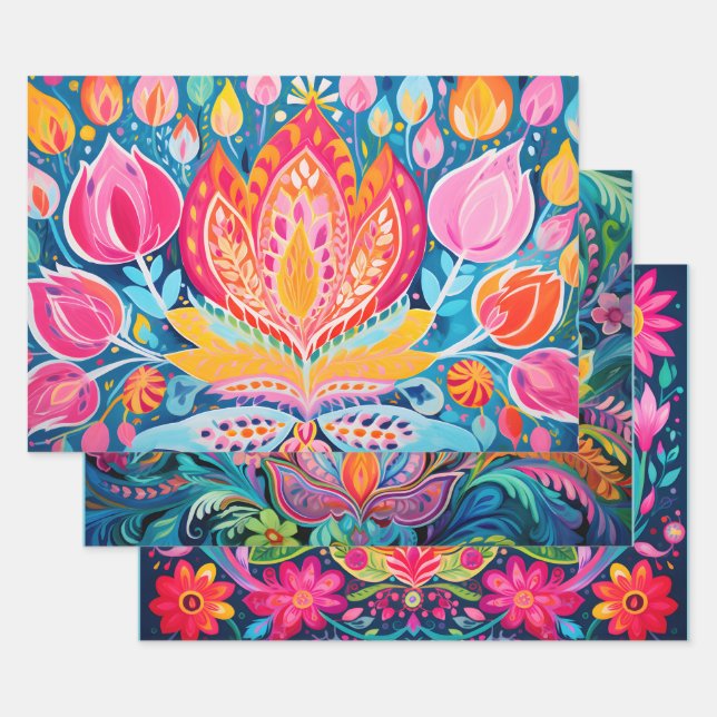 Hoja De Papel De Regalo Diwali magnífico (Set)