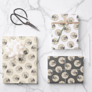 Hoja De Papel De Regalo Doberman Pinscher Pintando arte de perro de doble 