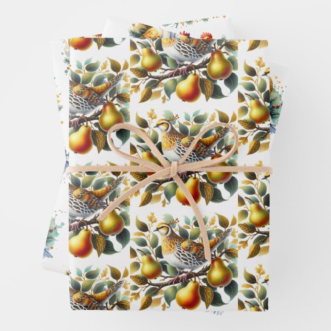 Hoja De Papel De Regalo Doce días de Navidad  (In situ)