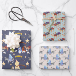 Hoja De Papel De Regalo Documentos de Natividad de los Navidades