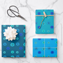 Hoja De Papel De Regalo Dólar de arena azul