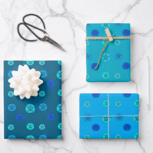 Hoja De Papel De Regalo Dólar de arena azul