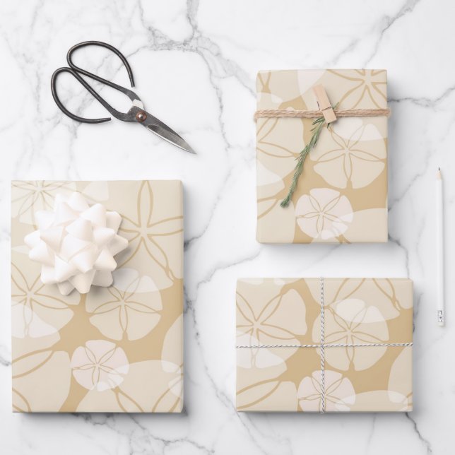 Hoja De Papel De Regalo Dólares de arena (Anverso)