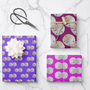 Hoja De Papel De Regalo Dólares de Arena Patrón Rosa Purpura