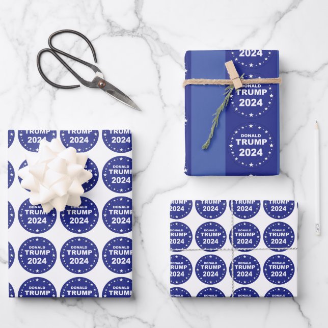 Hoja De Papel De Regalo Donald Trump 2024 (Anverso)