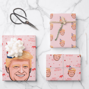 HOJA DE PAPEL DE REGALO DONALD TRUMP CUMPLEAÑOS