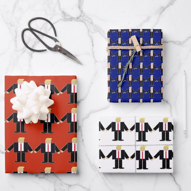 Hoja De Papel De Regalo Donald Trump Minis (Anverso)