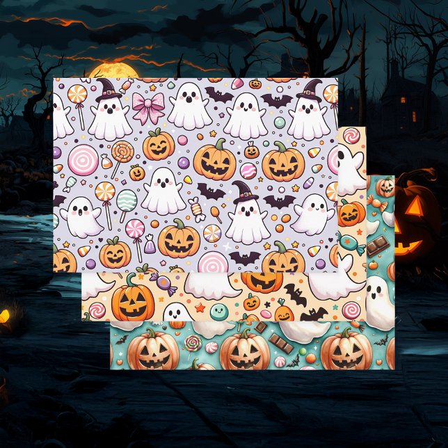 Hoja De Papel De Regalo Doodles de Halloween (Subido por el creador)