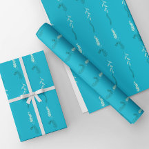 Doodles florales sobre turquesa