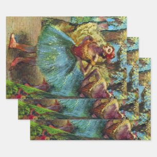 Hoja De Papel De Regalo Dos bailarines de Edgar Degas, Arte de ballet vint