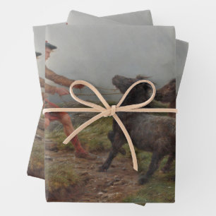 Hoja De Papel De Regalo Dos ponías de Shetland en las tierras altas de Esc