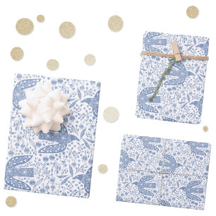 Hoja De Papel De Regalo Dove Bird Blue