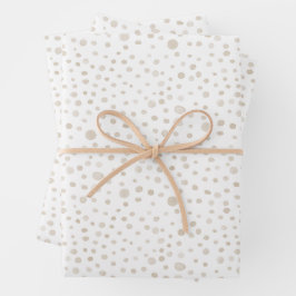 Hoja De Papel De Regalo Dove Confetti Watercolor Dots Wraping Paper
