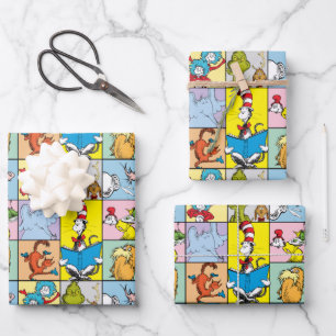 Hoja De Papel De Regalo Dr. Seuss Historietas Gráficas