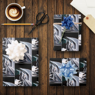 Hoja De Papel De Regalo Dragón blanco Fantasy Auroras