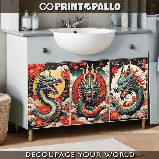 Hoja De Papel De Regalo Dragón tradicional chino (Subido por el creador)
