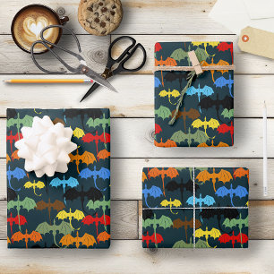 Hoja De Papel De Regalo Dragon Wing Blue Flight Fantasy