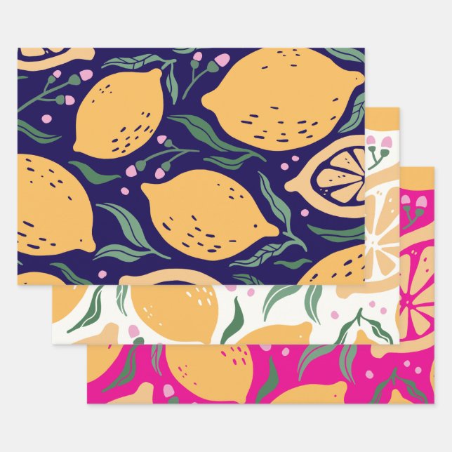 Hoja De Papel De Regalo Dreamy Lemons (Set)