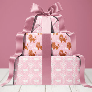 Hoja De Papel De Regalo Ducha de bebé para niña cristiana religiosa