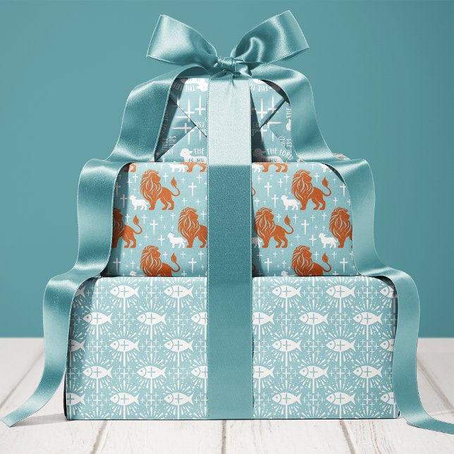 Hoja De Papel De Regalo Ducha de bebé religiosa para niño cristiano (Subido por el creador)