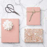 Hoja De Papel De Regalo Ducha de Novia Brillo Pomelo Melocotón<br><div class="desc">Ducha de Novia Boda Brillo Pomelo Melocotón</div>