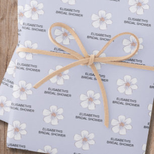 Hoja De Papel De Regalo Ducha de Novia Floral Púrpura