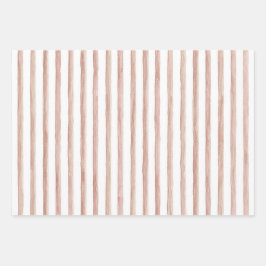 Hoja De Papel De Regalo Duche de Novia de Rayas Rosadas y Blancas