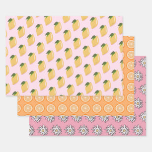 Hoja De Papel De Regalo Dulce Fruta Tropical