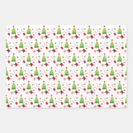 Hoja De Papel De Regalo Dulce Navidad Santa Claus