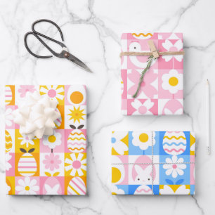 Hoja De Papel De Regalo Dulce primavera Easter Patchwork