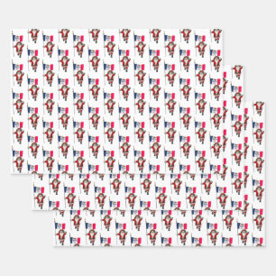 Hoja De Papel De Regalo Dulce Santa Claus visita Iowa