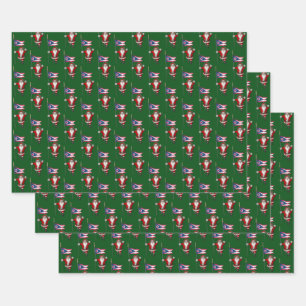 Hoja De Papel De Regalo Dulce Santa Claus visita Ohio