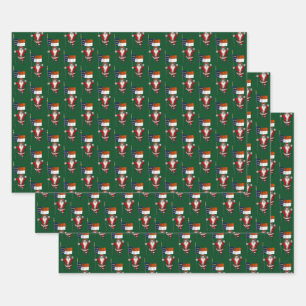 Hoja De Papel De Regalo Dulce Santa Claus visitando Carolina del Norte