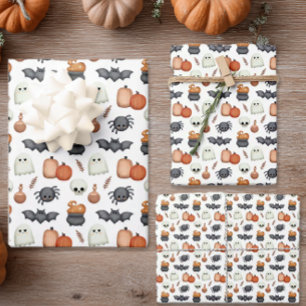 Hoja De Papel De Regalo Dulces Arañas Halloween
