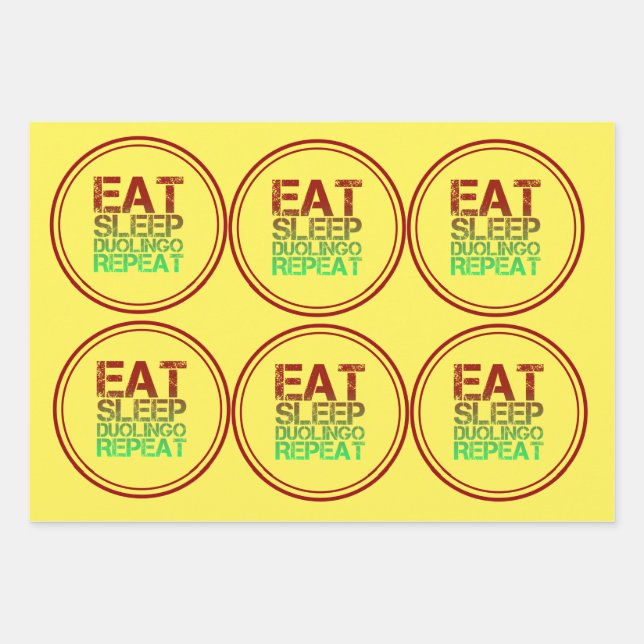 Hoja De Papel De Regalo duolingo (Anverso)