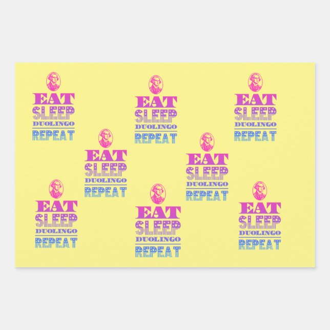 Hoja De Papel De Regalo duolingo (Anverso)