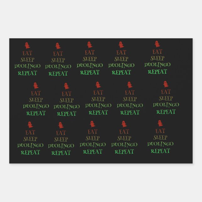 Hoja De Papel De Regalo duolingo (Anverso)