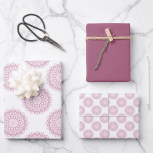 Hoja De Papel De Regalo Dusky Rosa Confetti Lace Classic Polka Dots