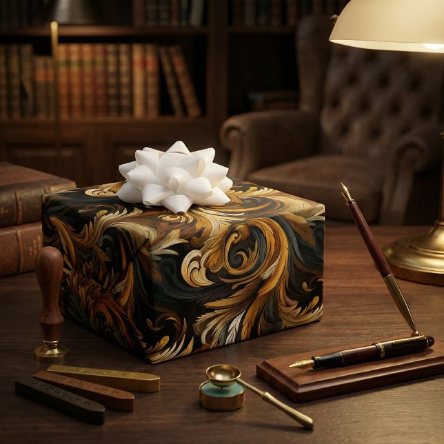 Hoja De Papel De Regalo Eagle Totem & Feather Swirls Majestic Design (Subido por el creador)