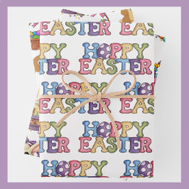 Hoja De Papel De Regalo Easter Bunny Rabbit Eggket 3 Kids