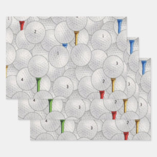 Hoja De Papel De Regalo Eat Sleep Golf
