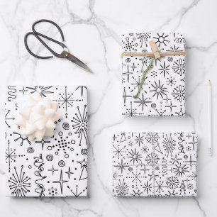 Hoja De Papel De Regalo Eccéntrico Mid Century Retro Moderno