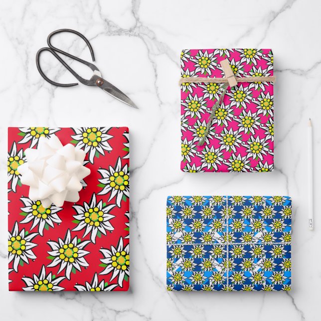 Hoja De Papel De Regalo Edelweiss pura  (Anverso)