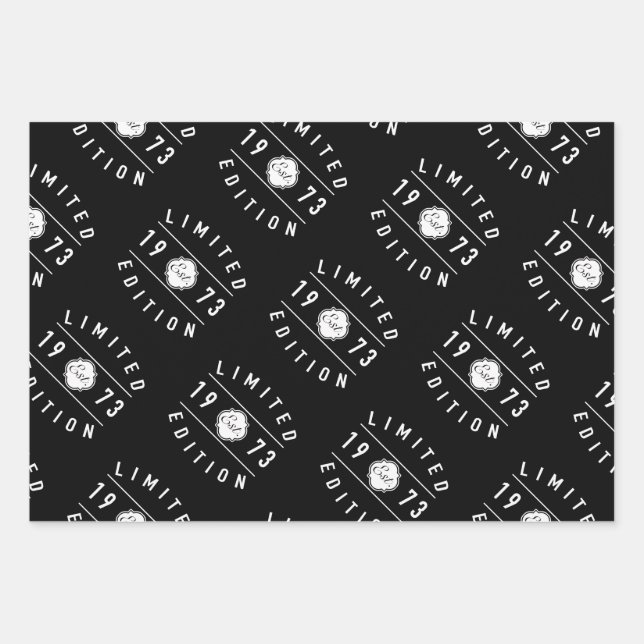 Hoja De Papel De Regalo Edición Limitada 1973 50º cumpleaños (Anverso)