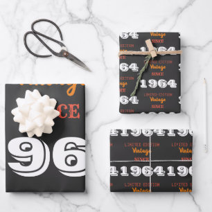 Hoja De Papel De Regalo Edición limitada de 1964 años 60º cumpleaños
