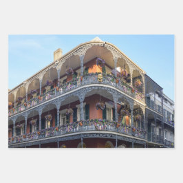 Hoja De Papel De Regalo Edificios del Barrio Francés de Nueva Orleans